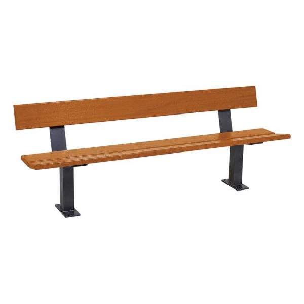 Banc acier assise bois